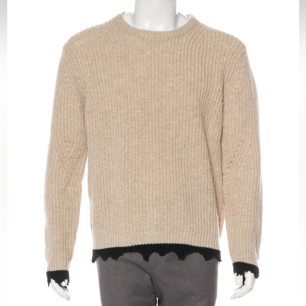 Wool-Blend rib knit sweater